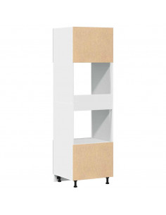 Mobile per Microonde Grigio Cemento 60x57x207 cm Multistrato 2