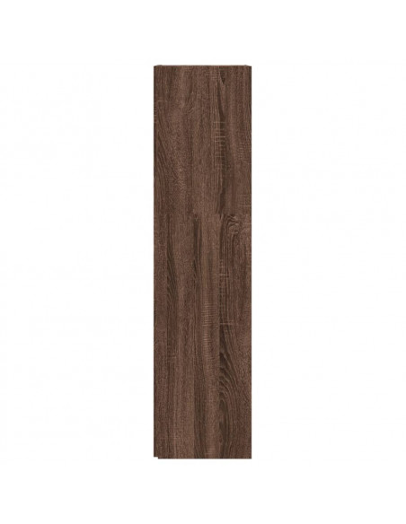 Scaffale Angolare Rovere Marrone 33x33x132 cm Legno Multistrato