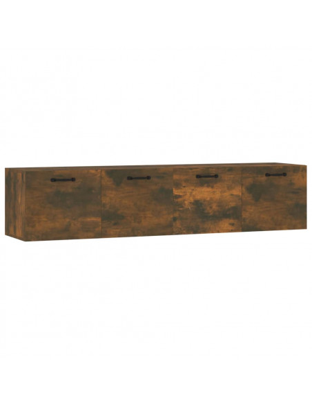 Mobili Parete 2 pz Rovere Fumo 60x36,5x35 cm Legno Multistrato
