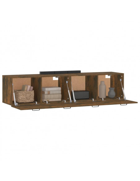 Mobili Parete 2 pz Rovere Fumo 60x36,5x35 cm Legno Multistrato