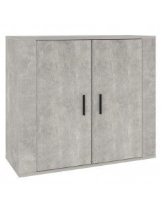 Credenza Grigio Cemento 80x33x70 cm in Legno Multistrato 2
