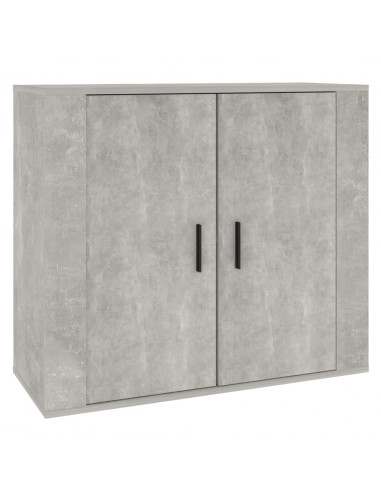 Credenza Grigio Cemento 80x33x70 cm in Legno Multistrato