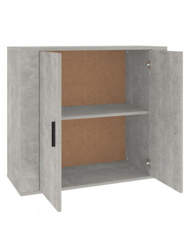 Credenza Grigio Cemento 80x33x70 cm in Legno Multistrato