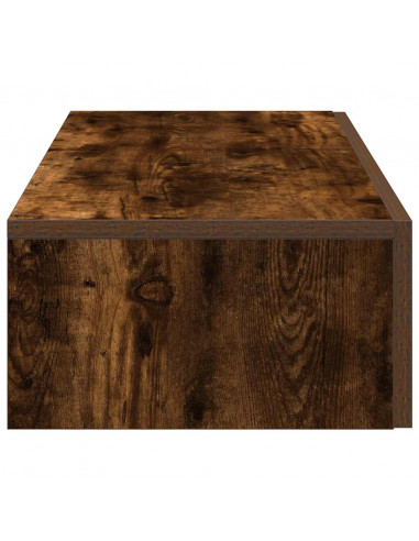 Scaffale a Parete con Cassetti Fumo 80x33x17 cm in Truciolato