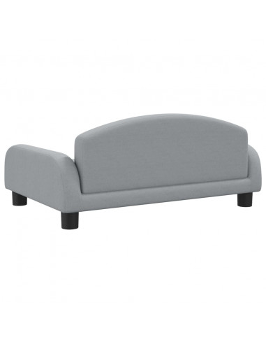 Divano per Bambini Grigio Chiaro 70x45x30 cm in Tessuto