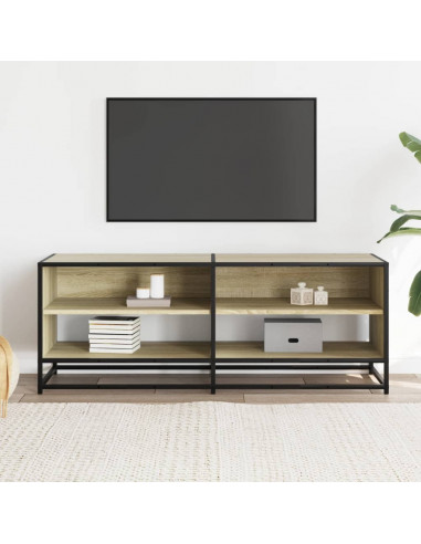 Mobile TV Rovere Sonoma 120,5x40x46cm Legno Multistrato Metallo