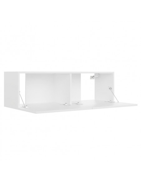 Mobile Porta TV Bianco 100x30x30 cm in Legno Multistrato