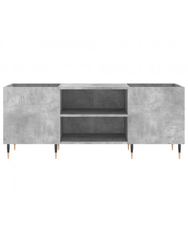 Mobile Porta Dischi Grigio Cemento 121x38x48 Legno Multistrato