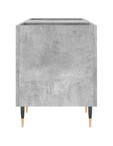 Mobile Porta Dischi Grigio Cemento 121x38x48 Legno Multistrato