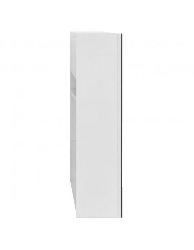 Armadietto a Specchio Bianco 80x15x60 cm in MDF