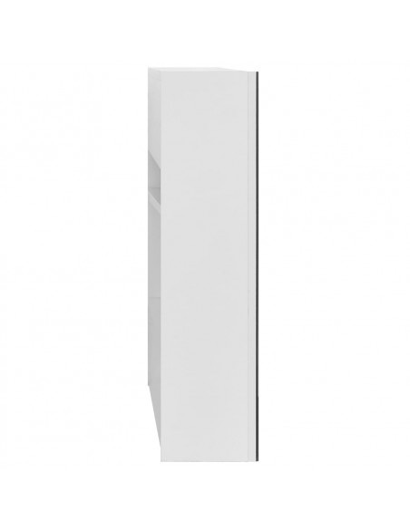 Armadietto a Specchio Bianco 80x15x60 cm in MDF