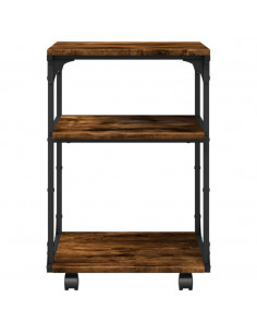 Supporto Stampante 3 Livelli Rovere Fumo 43x48x64cm Multistrato 2