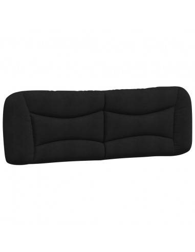 Letto con Materasso Nero 160x200 cm in Tessuto