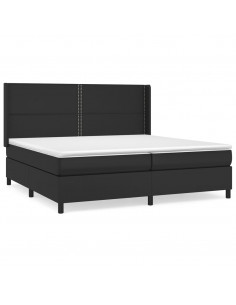 Giroletto a Molle con Materasso Nero 200x200 cm in Similpelle 2