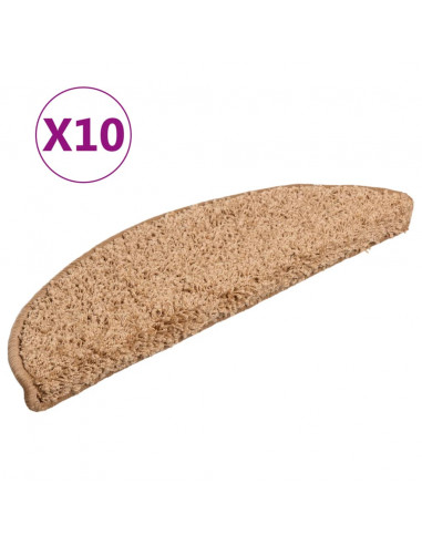 Tappetini per Scale 10 pz 56x17x3 cm Beige