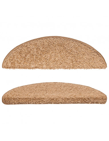 Tappetini per Scale 10 pz 56x17x3 cm Beige