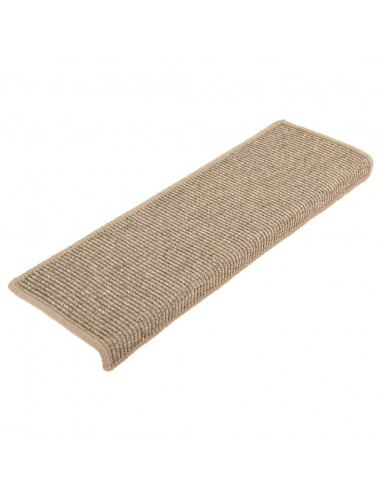 Tappetini Autoadesivi per Scale 15 pz Beige Scuro 65x21x4 cm