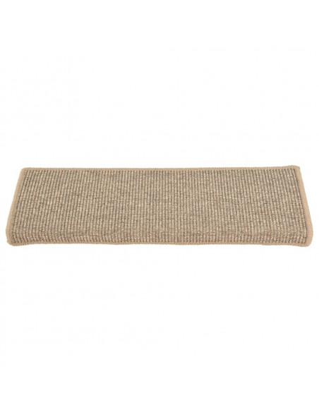 Tappetini Autoadesivi per Scale 15 pz Beige Scuro 65x21x4 cm