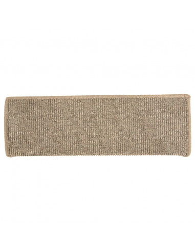 Tappetini Autoadesivi per Scale 15 pz Beige Scuro 65x21x4 cm