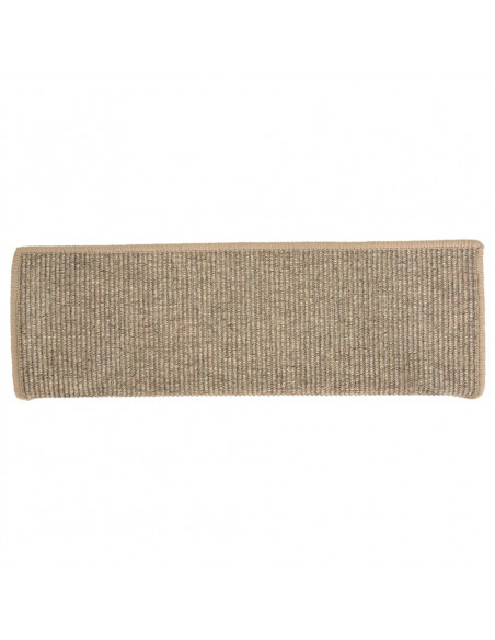 Tappetini Autoadesivi per Scale 15 pz Beige Scuro 65x21x4 cm