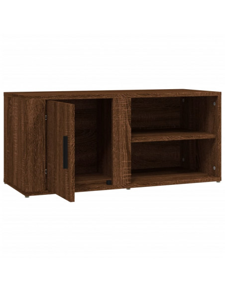 Mobili TV 2pz Rovere Marrone 80x31,5x36 cm in Legno Multistrato