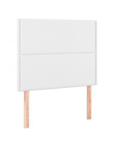 Giroletto a Molle con Materasso Bianco 100x200 cm in Similpelle