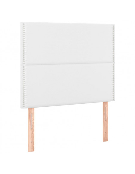 Giroletto a Molle con Materasso Bianco 100x200 cm in Similpelle