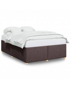 Giroletto senza Materasso Marrone Scuro 160x200 cm Tessuto 2