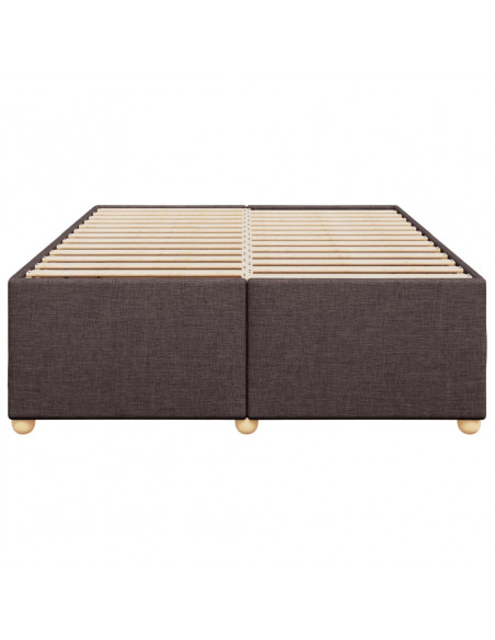 Giroletto senza Materasso Marrone Scuro 160x200 cm Tessuto
