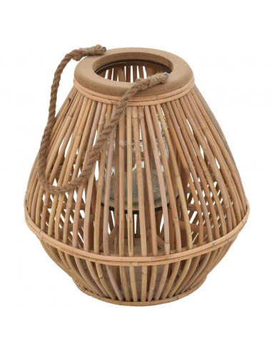Supporto per Lanterna a Sospensione in Vimini Naturale