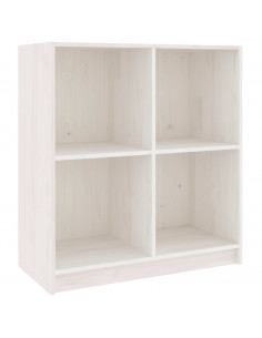 Credenza Bianca 70x33x76 cm in Legno Massello di Pino 2