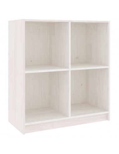 Credenza Bianca 70x33x76 cm in Legno Massello di Pino