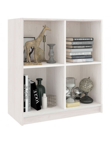 Credenza Bianca 70x33x76 cm in Legno Massello di Pino