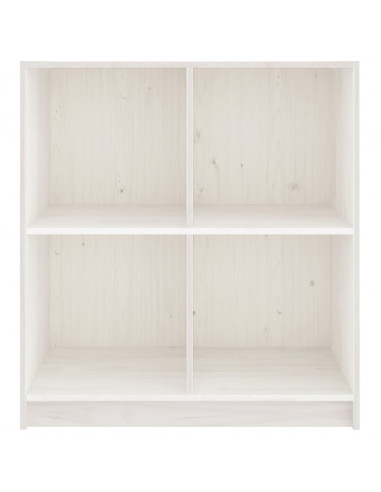 Credenza Bianca 70x33x76 cm in Legno Massello di Pino