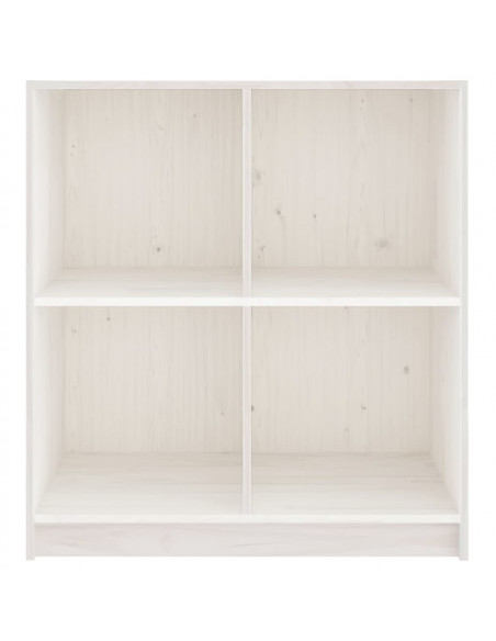 Credenza Bianca 70x33x76 cm in Legno Massello di Pino