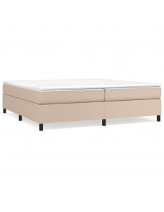 Giroletto a Molle con Materasso Cappuccino 200x200cm Similpelle 2