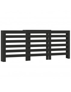 Copertura Termosifone Nera 205x21,5x83,5 cm Legno Multistrato 2