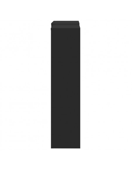 Copertura Termosifone Nera 205x21,5x83,5 cm Legno Multistrato