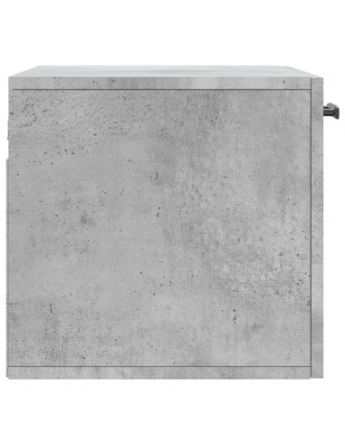 Mobile a Parete Grigio Cemento 60x36,5x35 cm Legno Multistrato