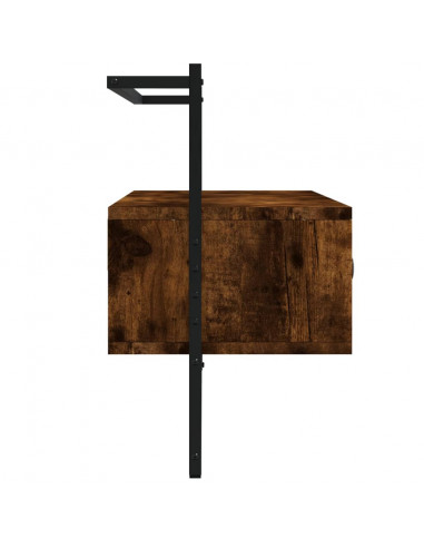 Mobile TV a Muro Rovere Fumo 100,5x30x51 cm Legno Multistrato