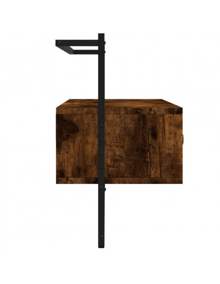 Mobile TV a Muro Rovere Fumo 100,5x30x51 cm Legno Multistrato