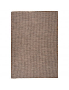 Tappeto da Esterni a Tessitura Piatta 160x230 cm Marrone 2