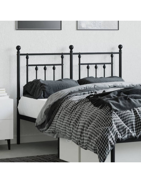 Testiera di Ricambio in Metallo Nero 120 cm