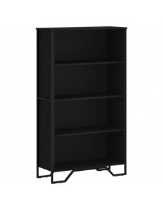 Libreria Nera 80x31x137,5 cm in Legno Multistrato 2