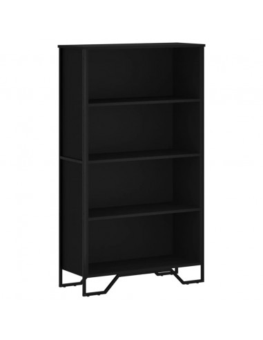 Libreria Nera 80x31x137,5 cm in Legno Multistrato