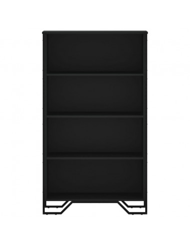 Libreria Nera 80x31x137,5 cm in Legno Multistrato
