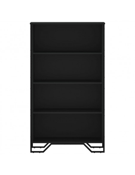 Libreria Nera 80x31x137,5 cm in Legno Multistrato