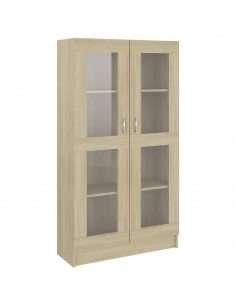 Armadietto Vetrina Rovere Sonoma 82,5x30,5x150 cm Multistrato 2