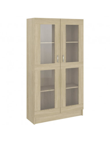 Armadietto Vetrina Rovere Sonoma 82,5x30,5x150 cm Multistrato
