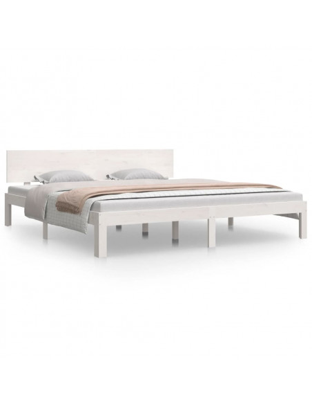 Giroletto Bianco in Legno Massello 180x200 cm Super King